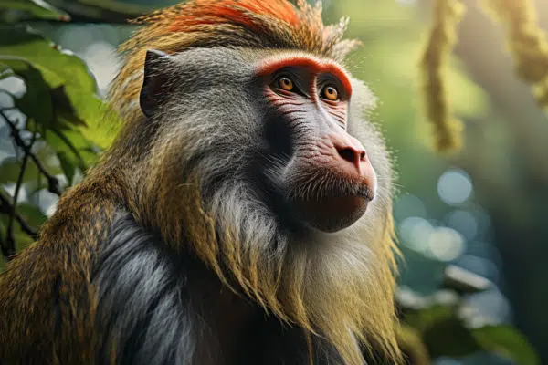 Faune exotique : mystères du singe au derrière rouge