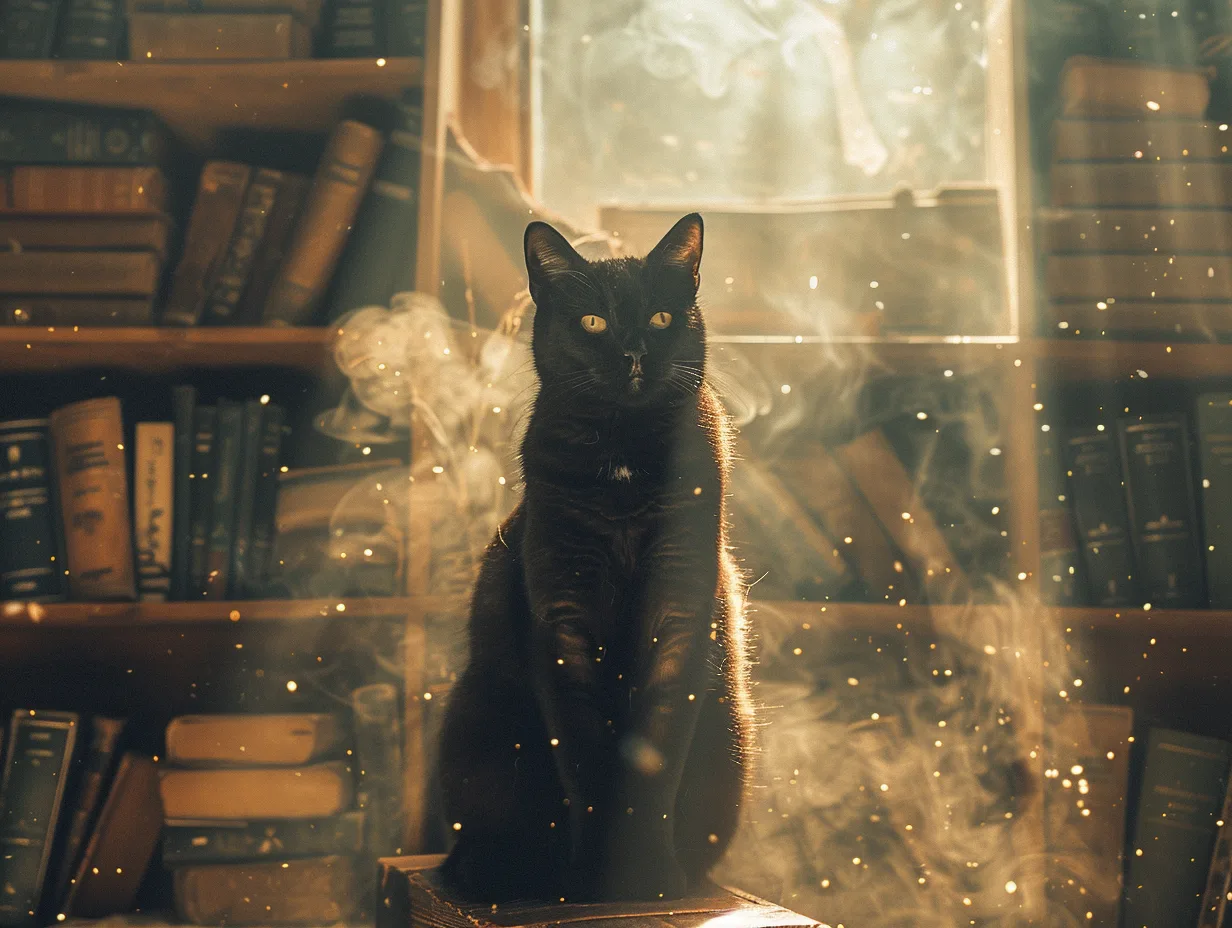 Rêve symbolique d'un chat noir mystérieux et intrigant