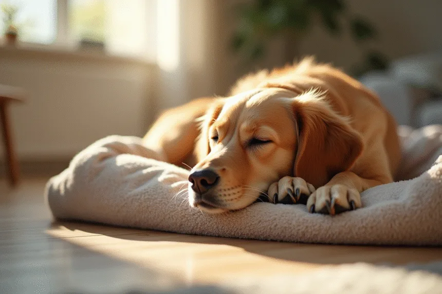 Sphincter urinaire d'un chien en sommeil nocturne
