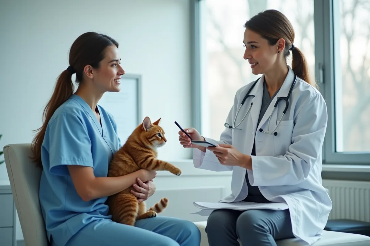 Test d'allergie au chat avec un professionnel de santé