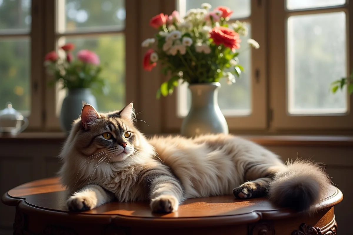 Maine Coon et Persan, exemples de chats à poil long élégants
